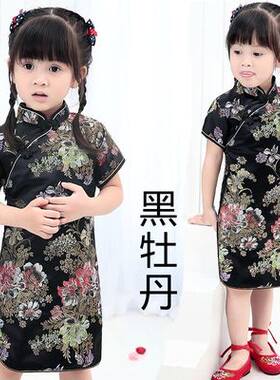 韩版盘扣裙子中式童装