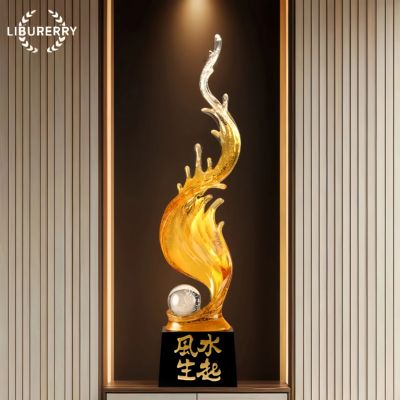 风生水起摆件客厅玄关装入户壁龛装饰开业乔迁礼品家居软装好物