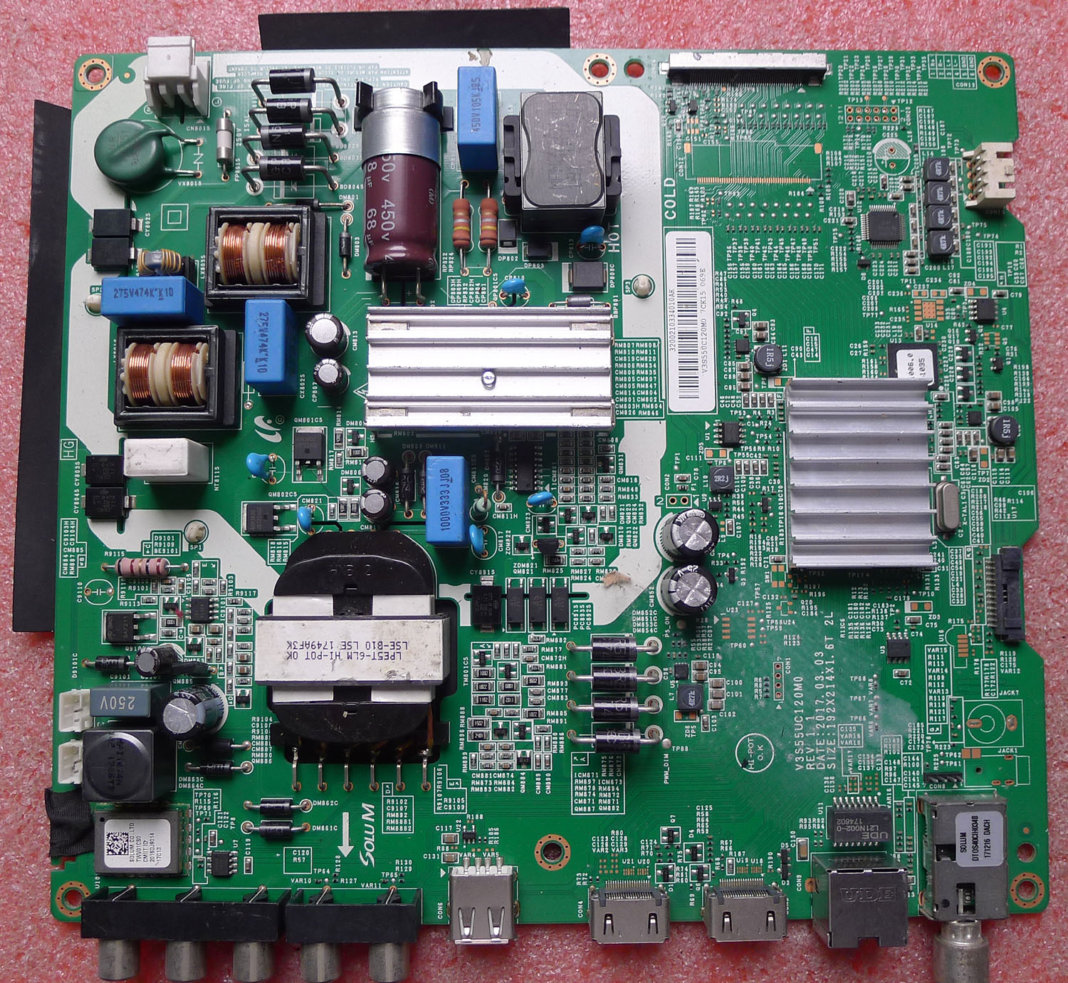 三星液晶电视机主板V3S55UC120M0