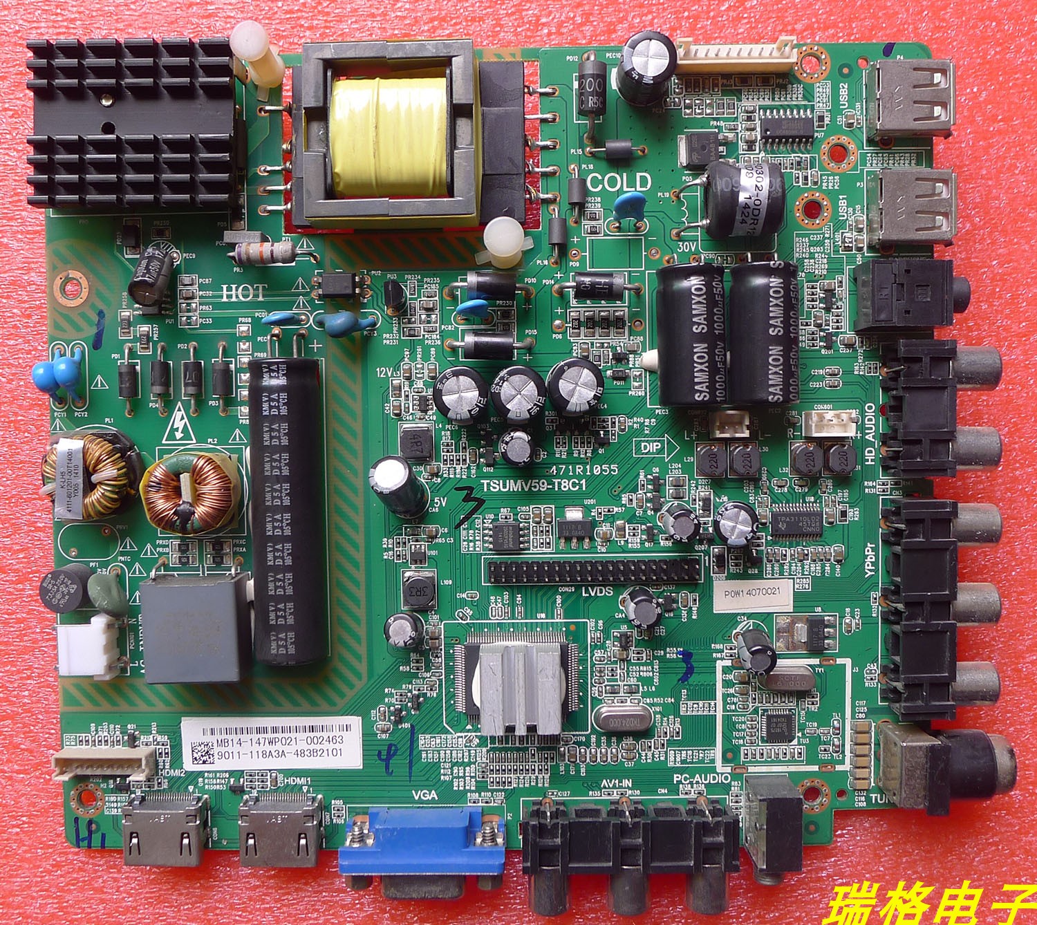 长虹液晶电视机主板TSUMV59-T8C1