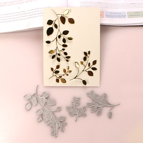 切割模板DIY刀模cutting die滚花机纸艺机三片一组树枝手工制作