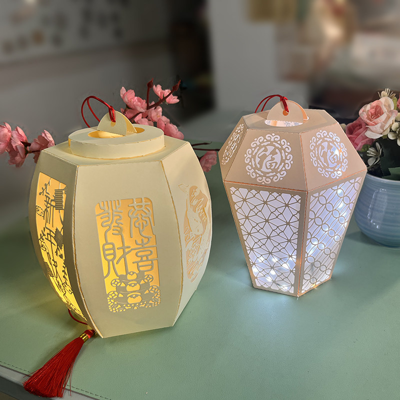 DUOFEN切割模板DIY刀模中国风纸艺春节中秋国庆非遗灯笼古风宫灯,玩具/童车/益智/积木/模型,手工制作工具/彩纸/配件,淘宝优惠券,粉丝福利购,淘宝优惠卷