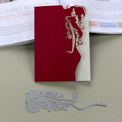 切割模板DIY刀模cutting die滚花机纸艺机潮女头像花边DIY手工制