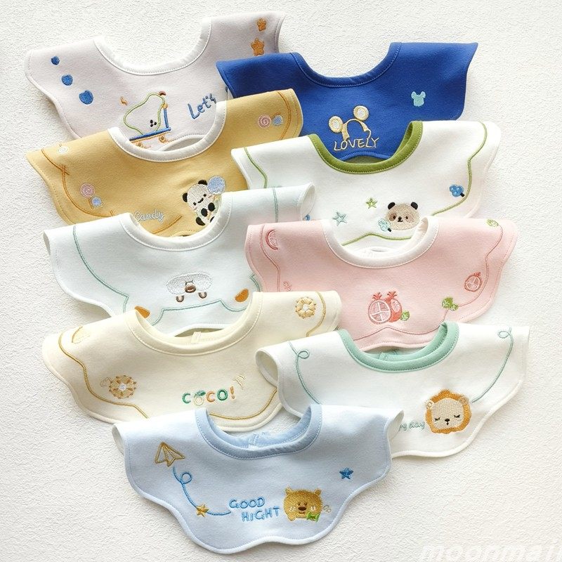 口水巾防吐奶纯棉防水婴儿围嘴