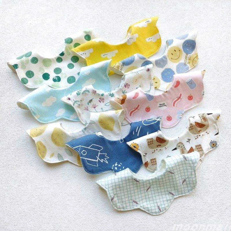 婴儿童360度双层纯棉防水接口水巾宝宝花朵a类小围嘴围巾假领子,婴童用品,小围嘴,淘宝优惠券,粉丝福利购,淘宝优惠卷