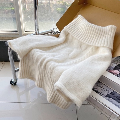 HAMYIHO高领绞花针织衫毛衣