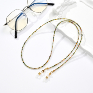 天然印度七彩玉手工眼镜链女挂脖时尚多功能口罩耳机墨镜防丢挂链