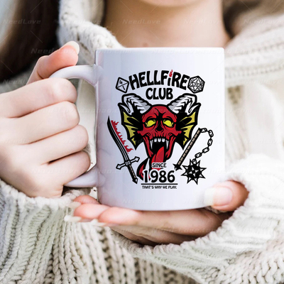 怪奇物语Hellfire Club地狱火俱乐部马克杯咖啡杯美剧周边礼物