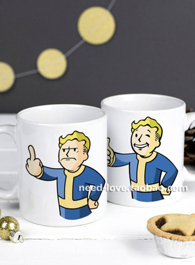Fallout辐射VaultBoy哔哔小子陶瓷马克杯水杯办公室生日毕业礼物