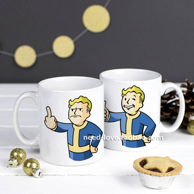 Fallout辐射VaultBoy哔哔小子陶瓷马克杯水杯办公室生日毕业礼物