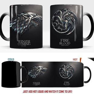 权力的游戏美剧冰与火之歌周边史塔克狼龙妈变色马克杯咖啡外贸