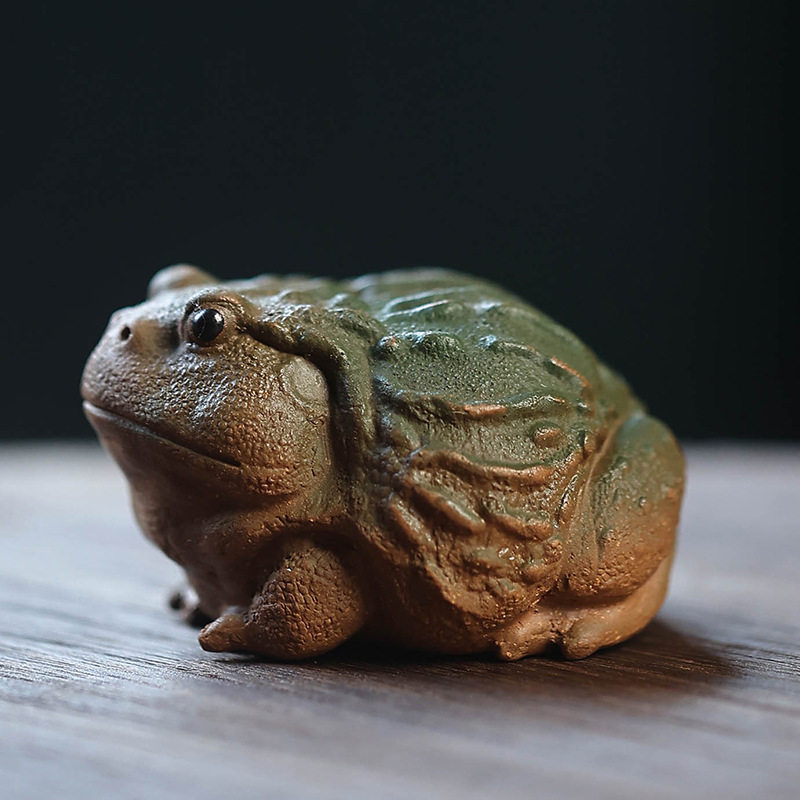 宜兴紫砂茶宠金蟾招财茶