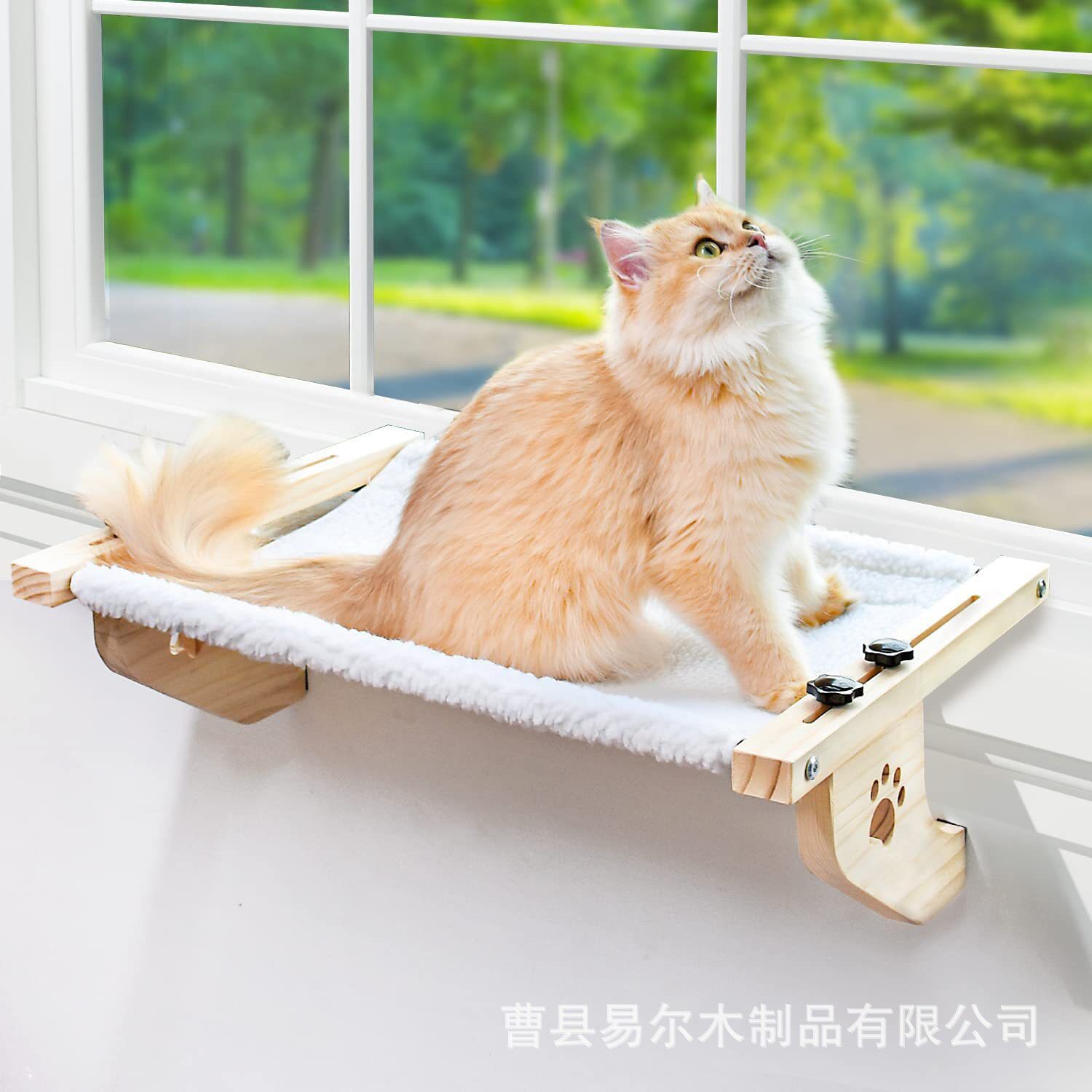 木质壁挂猫床悬挂式窗边
