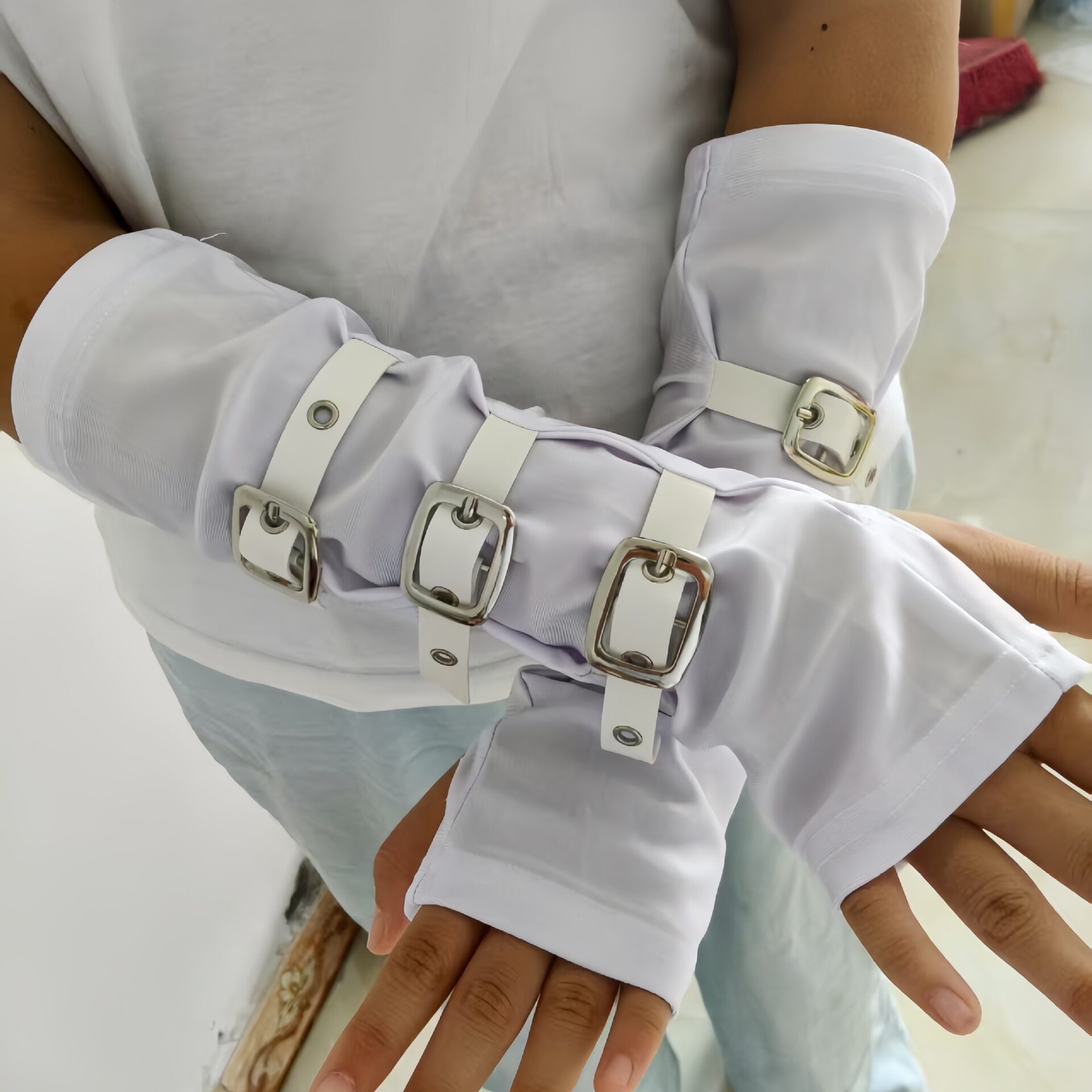 月球少女冰袖黑色袖套腕