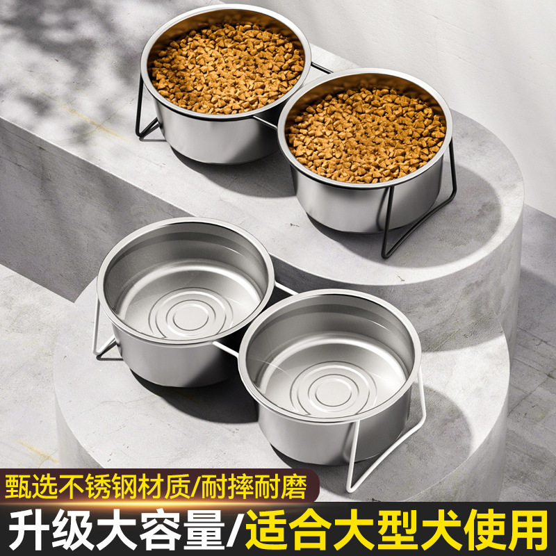中大型狗碗狗粮盆不锈钢