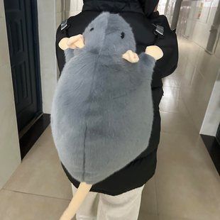 可爱花枝鼠双肩包创意老鼠毛绒公仔玩偶背包仿真鼠鼠送闺蜜礼物包