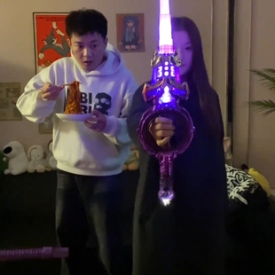 火旋枪伸缩光剑火花剑旋转发光三合一轴承旋转激光剑男孩子礼物