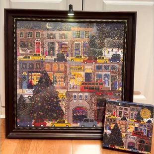 雪夜500片全系列拼图春夏秋冬圣诞冬灯拼图节日之夜成人圣诞礼物