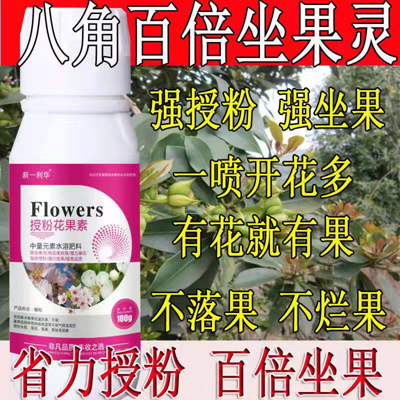 八角专用授粉药强效授粉座果精授粉花果素防落素保花保果素沾花素