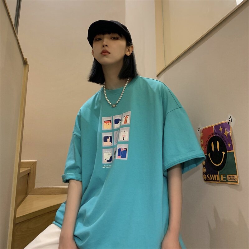 817-T2685夏季新款学生短袖T恤韩版潮流宽松百搭五分袖p28限38,男装T恤,星座803
