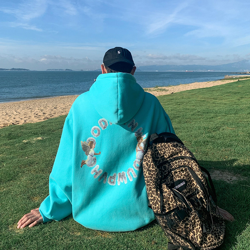 817-A2831字母连帽卫衣秋季欧美潮牌街头宽松情侣装外套P55X68,女装短外套,星座803