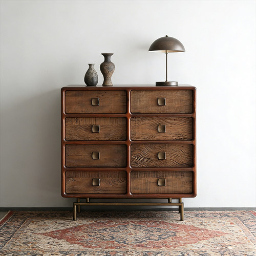 Novanta客厅实木边柜侘寂风斗柜