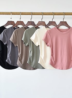 显瘦舞蹈服女短袖修身练舞上衣现代舞练功服古典中国舞服装形体服