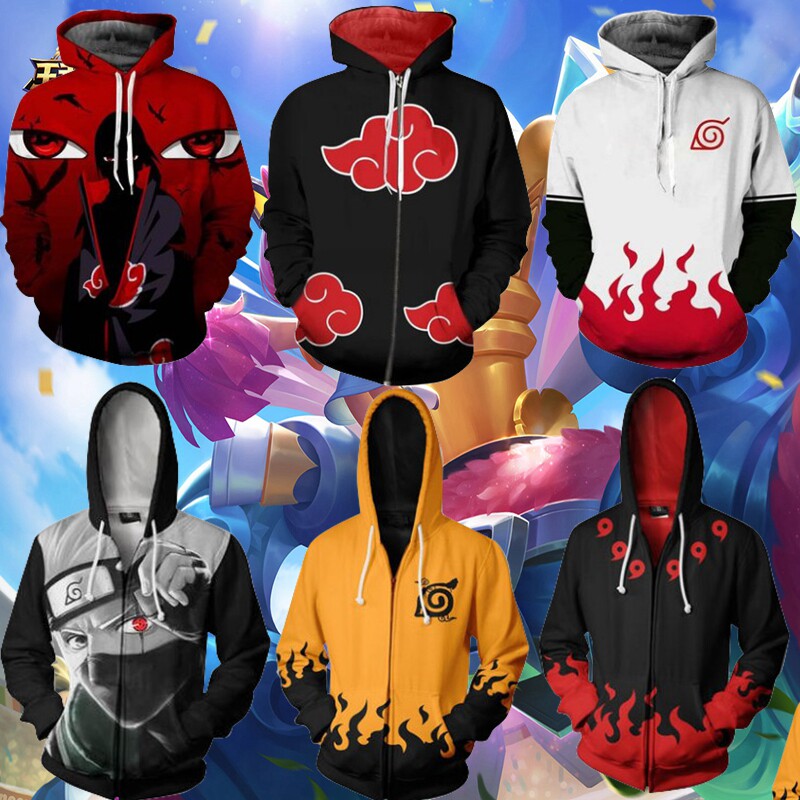 火影忍者动漫周边3D印花春秋卫动漫T恤/鞋帽/服装