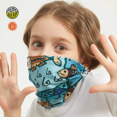 途腾儿童户外防紫外线魔术头巾带凉感防晒防风沙百变运动面罩脖套