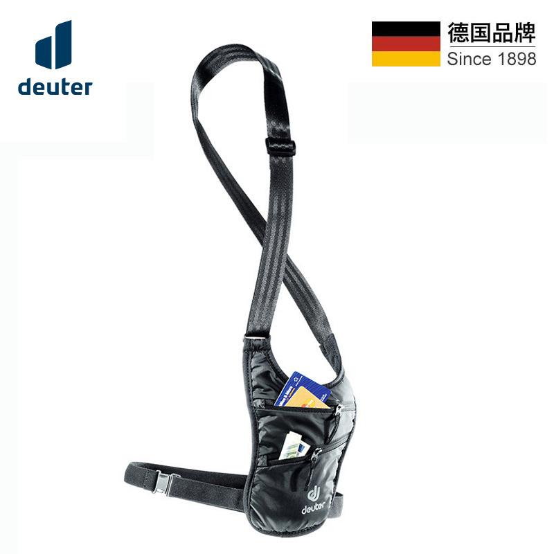 德国deuter多特斜挎旅行证件包腰包贴身透气超薄旅游防盗隐形钱包