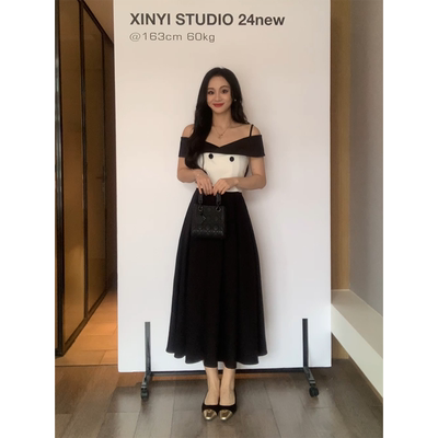 XINYI【玫瑰的故事】夏季上衣+半身裙收腰显瘦两件套X624A09530