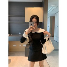 XINYI【奶油百利甜】春季大翻领长袖T恤女显瘦百搭上衣X625Y01474