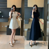 夏季 XINYI 塞纳旋律 娃娃领连衣裙女收腰显瘦气质裙X625Q06944