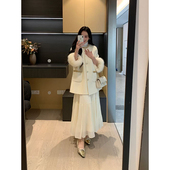 冬季 XINYI 玉兰初雪 高定狐狸毛100%绵羊毛双面呢大衣女外套