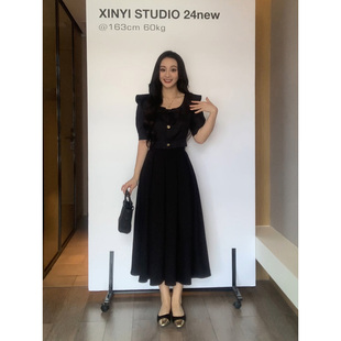 荷叶边衬衫 XINYI 玫瑰人生 夏季 X624P10518 女显瘦X624C09950