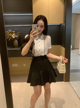 XINYI【璃月白】夏季莱赛尔天丝衬衫+半裙X626C02466/X626G01225