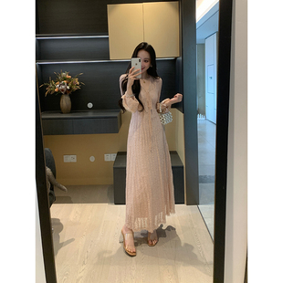 XINYI【无尽春日】春季弹力雪纺连衣裙收腰显瘦氛围感X626Q00260