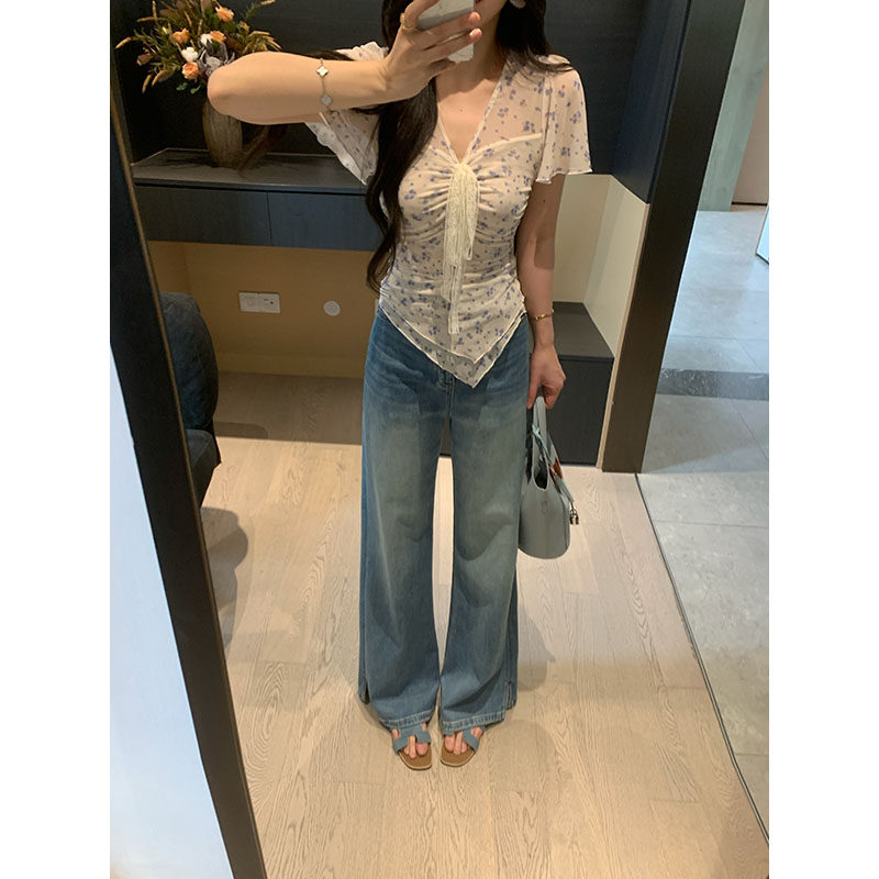 XINYI【丹宁超模】夏季天丝棉感牛仔裤女高腰显瘦百搭X626Z04590