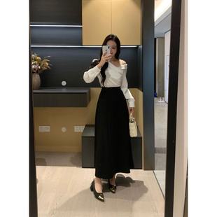 女显瘦百搭气质衬衣 秋冬纯色不易皱斜肩衬衫 XINYI 许我耀眼