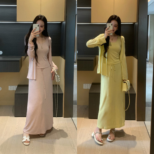 XINYI【松弛进阶】春夏天丝羊毛慵懒风显瘦三件套装女X626A02490