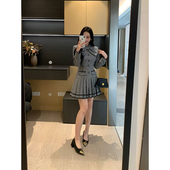 XINYI 戴莉西娅 秋冬蝴蝶结加厚毛呢连衣裙女显瘦X625Q17296