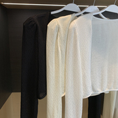 直角肩 夏季 透气针织开衫 XINYI 女韩版 显瘦百搭上衣X624S04452