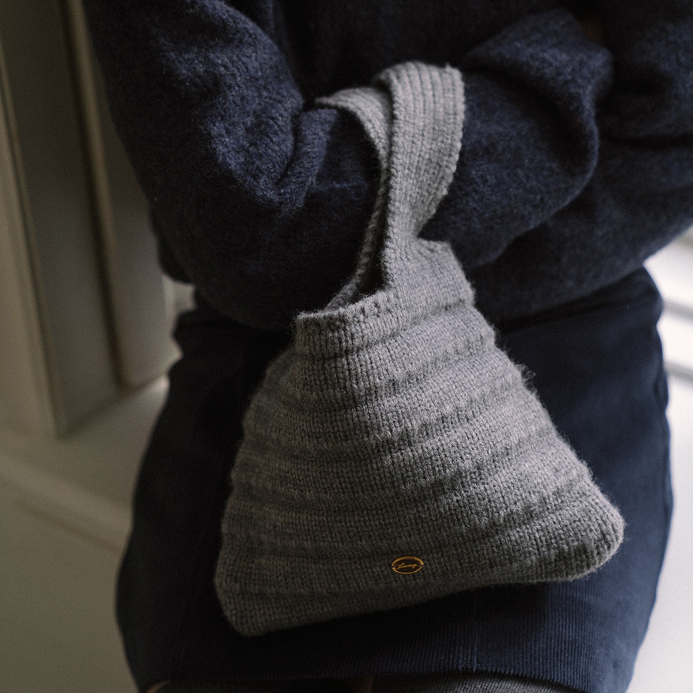 韩国代购小巧收纳针织手提包