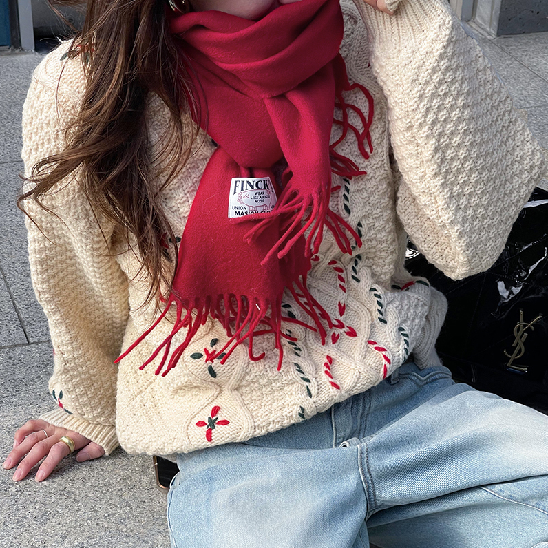 韩国代购Naning9标签羊毛围巾