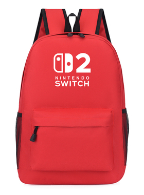 NS2图案印花书包红色黑色尼龙动漫游戏周边背包 switch2 包