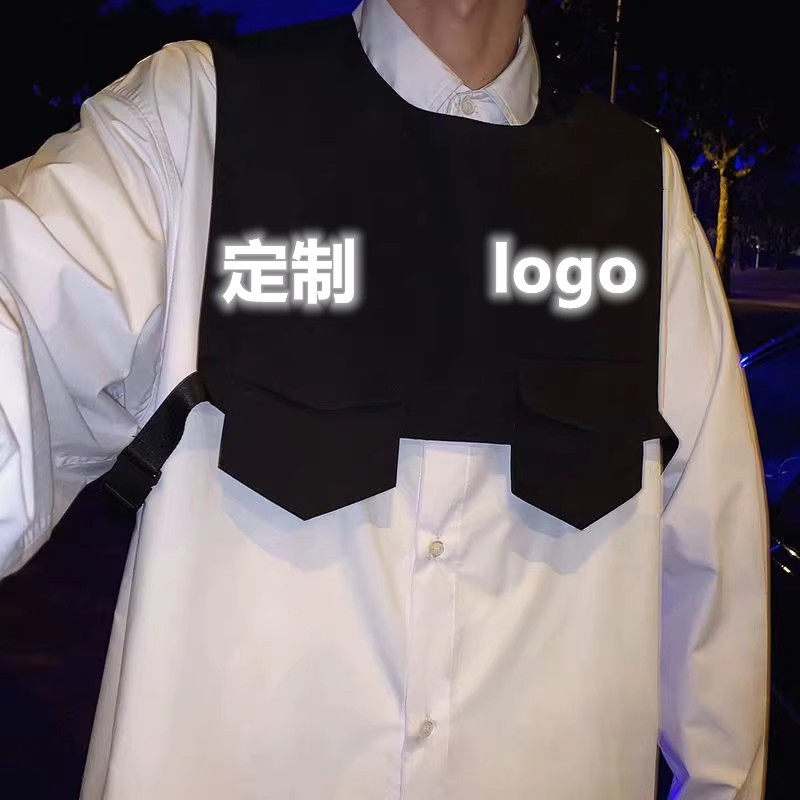 定制logo演出工作服马甲印字diy个性设计坎肩背心发型师夜店摄影