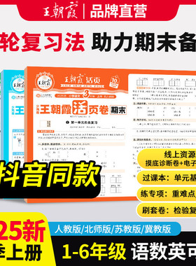 【抖音同款】王朝霞活页期末卷2025秋季上册三四五六年级一二年级期末试卷精选人教北师苏教版语文数学英语冲刺100分期末考试