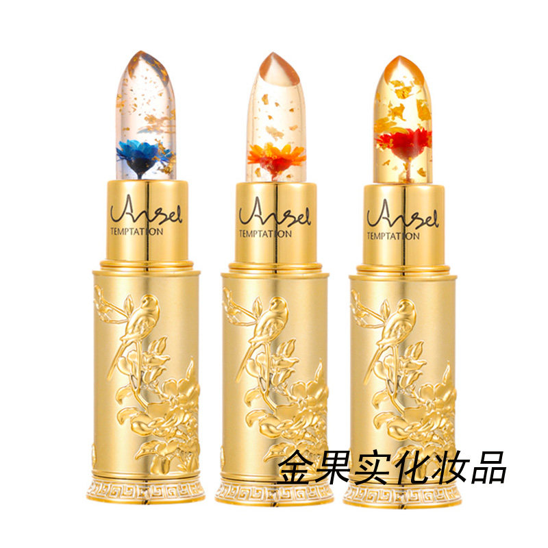 天使的诱惑口红 鲜花果冻变色唇膏显色不易沾杯不脱妆水润嘟嘟唇