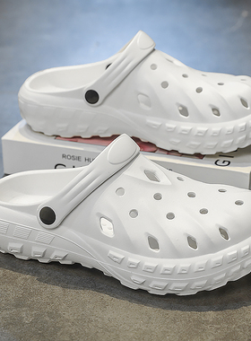 DENSUNCOO防滑洞洞鞋男夏季户外青少年厚底耐磨钓鱼沙滩运动开车