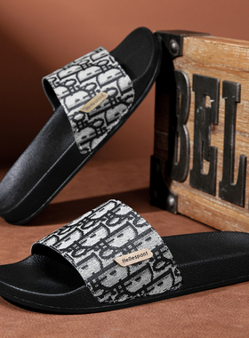潮牌男拖鞋夏防滑休闲外穿踩屎感沙滩凉鞋男士室外休闲百搭一字拖